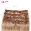 ALot Hair Brazilian Virgin Human Hair Extensions Clip in Straight Hair 7pcs Set 100gPackage 18 inch 18 22 24 60 613