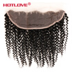 Hotlove Virgin Hair 13x4 Ear to Ear Curly Hair Lace Frontal Closure with Baby Hair 100 Human Hair Pre Plucked Closure Free Part