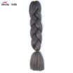 Ishow 24inch Synthetic Braiding Hair Pure Color HighTemperature KanekalonJumbo Braid Hair Extensions Crochet Yaki Texture 1pc100g