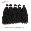 ALot Hair Brazilian Kinky Curly Hair 100 Human Hair Weave Bundles Natural Color 5 Bundles Lot Unprocessed Virgin Curly Hair