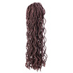 20" Faux Locs Curly Crochet Hair 24 Roots Synthetic Crochet Braids Hair Extensions Pure Color Crochet Braiding Hair