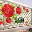 Custom Classic Photo Wallpaper 3D Embossed Soft Pack Red Rose Beautiful Flower Mural Living Room Wedding House Home Decor Fresco