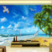 Custom 3D Photo Wallpaper Wall Painting Sea View Mediterranean Style Beach Seaside Landscape Living Room Sofa Mural Wall Paper