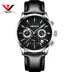 NIBOSI Quartz Wristwatch Male Luxury Brand New Watch Chronograph Watches Fashion Leather Men Watches Relogio Masculino Casual Uhr