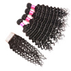 BHF Hair Remy Virgin Malaysian Deep Wave 4 Bundles With Closure With Dhl Shipping