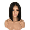 QDKZJ Short Glueless Lace Front Human Hair Wigs With Baby Hair 8 Inch to 16 Inch Brazilian Non Remy Silky Straight Bob Wigs