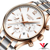 Quartz Wristwatch Male Watch Luxury Brand Dress Watches Luxury Waterproof Watch Stainless Steel Case Black Clock Saat Reloj