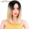 Short Wigs for Women 12" Synthetic Straight Ombre Blonde Hair