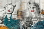 Custom 3d mural Marilyn Monroe large mural bar bedroom living room wallpaper retro TV background wallpaper mural