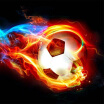 Cool Color Flame Football 3D Photo Wall Mural Wallpaper Personalized Customization Living Room Bedroom Interior Design Wallpaper