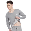 Seven wolves mens thermal underwear tops one piece autumn&winter invisible V-neck stretch Slim plus velvet thick autumn clothing single piece 99297 Navy XL