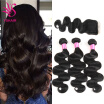 Brazilian Body Wave Hair Bundles with Closure 4x4 Free Part 100 Virgin Human Hair Extensions Body Wave Hair Weft Natural Color
