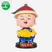 Light shade car ornaments shaking head car ornaments cartoon small clear official car supplies national culture creative gifts auspicious wishful