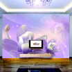 Custom Mural Wallpaper Purple Flower Pattern Wall Papers Home Decor Living Room TV Backdrop Modern Wall Painting Wallpaper Roll