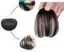 100 Real Human Hair Clip in Flat Fringe Light Breathable Air Bangs Hand Tied Bang Front Hairpiece