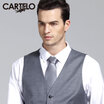 CARDELO crocodile CARTELO lazy easy to pull man tie groom wedding leisure narrow tie men Korean version of the formal business gift boxed CC57C18011 dark gray twill
