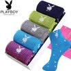 Playboy sports womens socks cotton thick socks female tube 2816-5 double color mixing