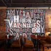 3D photo wallpaper 3D stereo personality letters European Bar Cafe sofa backdrop mural wallpaper