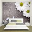 Custom 3D Photo Wallpaper Bedroom For Walls White Water Droplets Flower Background Decorative Wall Murals Wallpaper Living Room