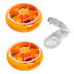Love Loves one Rotating Round 7-Piece Drug Storage Box Portable Small Storage Box Set Containing Orange Pill Box 2 Cut Medicine 1