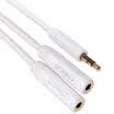 Focal Kappa 016 Headphone Splitter 1 Minutes 2 Couple Share Transfer Cable Converter Computer Audio One Minute Adapter 05m White