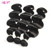 Alot Hair Malaysian Virgin Hair Body wave 3 Pcs Lot 100 Malaysian Human body wave Hair black Color Weave