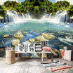 Photo Wallpaper Custom 3D Stereo Waterfall Running Water Nature Landscape Mural HD Chinese Style Non-Woven Decor Papel De Parede