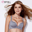 Urban Beauty Special Offer Underwear Glossy Seamless Bra Deep V Sexy Gathered Bra in the Mould Cup Bra LB6502 Light Pink 3270B Cup