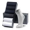 Langsha socks mens thin section sweat-absorbent cotton socks in the tube business sports mens cotton socks solid color black 2 dark gray 1 Navy 1 light gray white 1