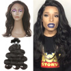 8A Remy Malaysian Virgin Hair Body Wave 4 Bundles 360 Lace Frontal with Bundle 360 Lace Frontal Pre Plucked Frontal With Bundles