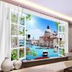 Custom Mural Wallpaper For Wall 3D Stereoscopic Window View European Photo Wall Paper Room Decor Embossed Non-Woven Wall Cover