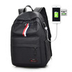 Mens Laptop Backpack USB Charging Backpacks School Black Male Casual Patchwork Bag Rucksacks for Teenager