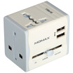 MOMAX Wonderful Global Charger Dual USB Travel Abroad Global Power Conversion Plug&Socket for US Australia UK&Europe