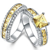 New Hot selling 2 In 1 Fashion Ladys 10KT white Gold Plated weeding&party Ring Size45678910 R0168