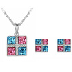 Fashion Jewelry Sets Square Crystal from Austrian High Quality Pendants Necklaces Earrings For Women Accessories
