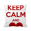 Quote Red Keep Calm And Love Square Throw Pillow Insert Cushion Cover Home Sofa Decor Gift