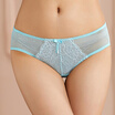 Urban beauty bud silk yarn through the meat sexy sexy hot ladies triangle underwear low waist hollow 2K6344 light green L