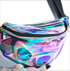Womens Fanny Pack PU Laser Purse Waist Chest Bag Girls Hip Bag Punk Party Bag