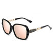 New Design Vintage polarized sunglasses women overized glasses Mirror diamond Pattern jewel shape Unique Flat Ladies Sunglasse
