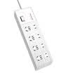 Huntkey small new 803 new national standard line diameter 10 children&39s protective door 8-position socket row plug row socket 18 m white