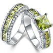 New Hot selling 2 In 1 Fashion Ladys 10KT white Gold Plated weeding&party Ring Size45678910 R0168