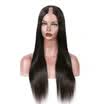 Women Human Hair U Part Wigs For Black Women Silky Straight 100 Peruvian Remy Hair Wig Middle Part Can Be Dyed Free Shipping