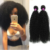 Brazilian Curly Virgin Hair 3 Bundles Natural Black Human Hair Extensions Brazilian Kinky Curly Virgin Hair Wefts Kinky Curly