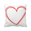 Valentines Day Heart Double Lines Square Throw Pillow Insert Cushion Cover Home Sofa Decor Gift