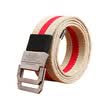 Half cigarette canvas belt men&39s belt male students casual belt Korean youth casual cloth with outdoor simple wave B-170551 khaki red