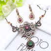 New Turkish Women Flower Vintage Pendant Necklaces Antique Gold Color India Wedding Bohemian Bridal Jewelry Charm Choker Bijoux