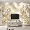 Custom 3D Mural Wallpaper European Style Calla Lily Butterfly Water Drop Silk Wallpaper Hotel Living Room TV Backdrop Home Decor