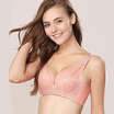 Urban beauty underwear fashion sexy lace bra 3D stereo gathering adjustable bra 2B7530 shrimp powder 3270A cup