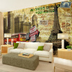 3D photo wallpaper European style retro urban construction background living room sofa wallpaper mural