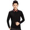 Antarctic Nanjiren N633C52181 thermal underwear men&39s business casual shirt collar plus velvet thick jacket black -3XXL